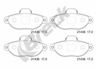 Brake pad set, disc brake 21436 00 702 00 Breck