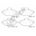 Brake pad set, disc brake 21436 00 702 00 Breck