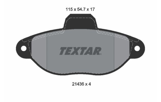 Brake Pad Set, disc brake 2143602 Textar, Image 2