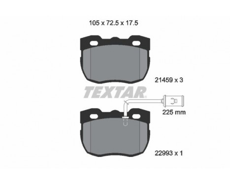 Brake Pad Set, disc brake 2145905 Textar