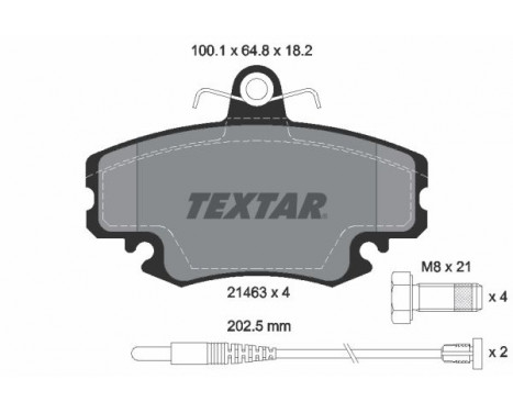 Brake Pad Set, disc brake 2146304 Textar, Image 2