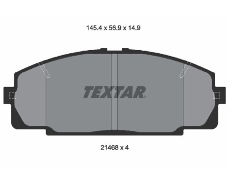 Brake pad set, disc brake 2146801 Textar