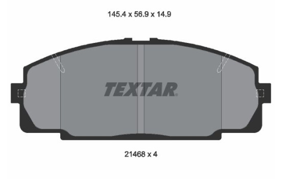 Brake pad set, disc brake 2146801 Textar