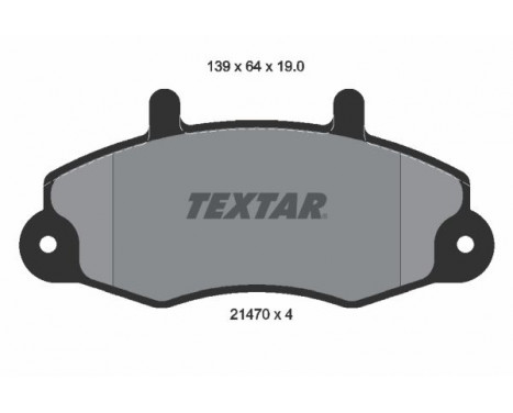 Brake Pad Set, disc brake 2147001 Textar, Image 2