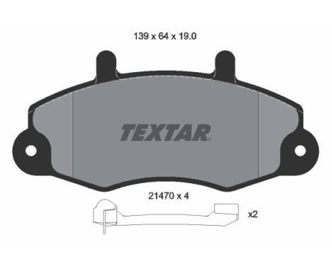 Brake pad set, disc brake 2147002 Textar