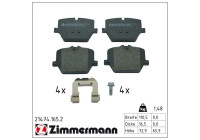 Brake pad set, disc brake 21474.165.2 Zimmermann