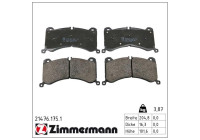 Brake pad set, disc brake 21476.175.1 Zimmermann