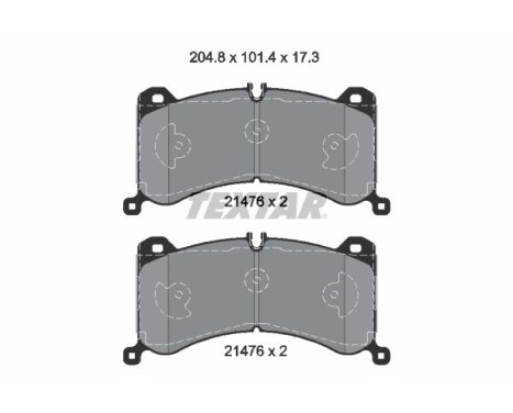Brake pad set, disc brake 2147601 Textar