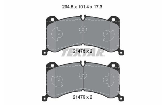 Brake pad set, disc brake 2147601 Textar