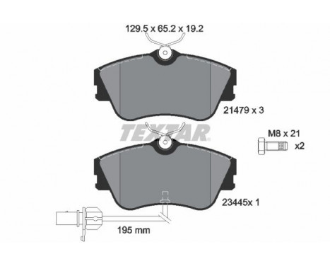 Brake Pad Set, disc brake 2147903 Textar, Image 2