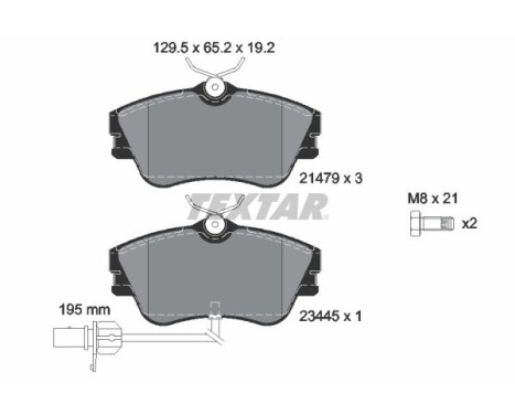 Brake Pad Set, disc brake 2147903 Textar, Image 2