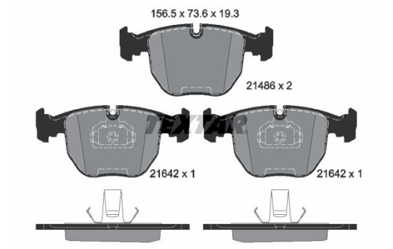 Brake Pad Set, disc brake 2148602 Textar, Image 2