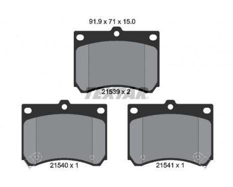 Brake Pad Set, disc brake 2153901 Textar