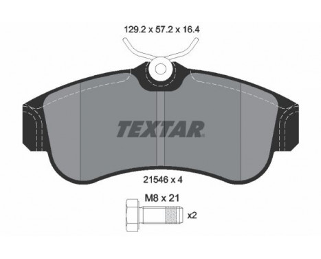 Brake Pad Set, disc brake 2154601 Textar, Image 2