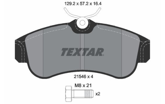 Brake Pad Set, disc brake 2154601 Textar, Image 2
