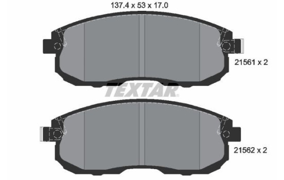 Brake Pad Set, disc brake 2156201 Textar