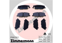 Brake Pad Set, disc brake 21568.150.1 Zimmermann