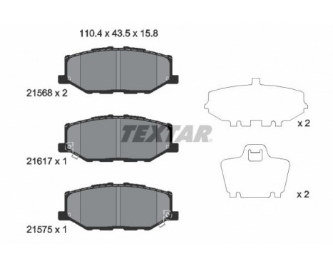 Brake Pad Set, disc brake 2156801 Textar