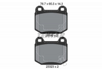 Brake Pad Set, disc brake 2158001 Textar