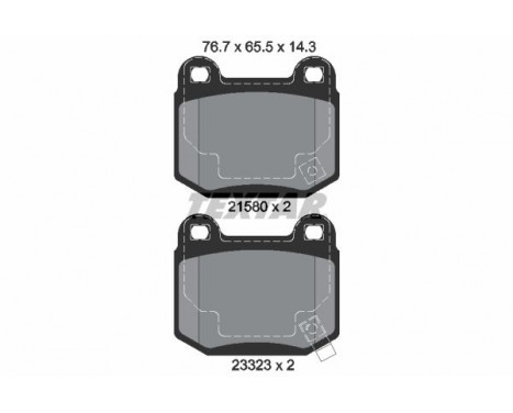 Brake Pad Set, disc brake 2158001 Textar