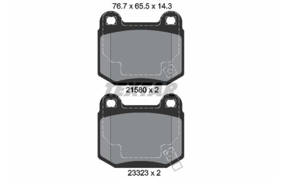 Brake Pad Set, disc brake 2158001 Textar