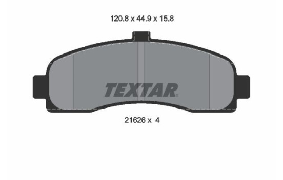 Brake Pad Set, disc brake 2162601 Textar, Image 2