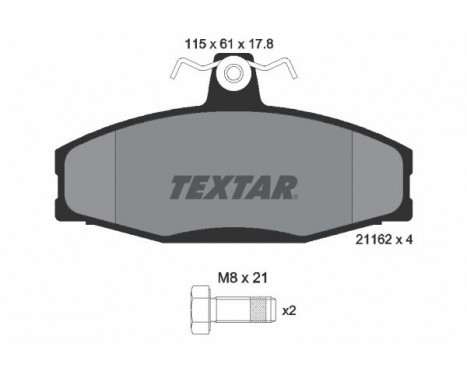 Brake Pad Set, disc brake 2166201 Textar, Image 2
