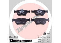 Brake Pad Set, disc brake 21664.195.1 Zimmermann