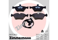 Brake Pad Set, disc brake 21677.195.2 Zimmermann