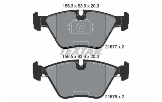 Brake Pad Set, disc brake 2167703 Textar, Image 2