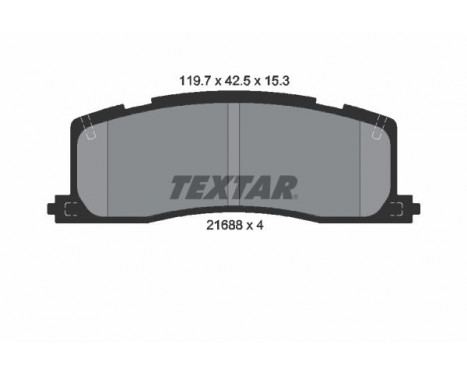 Brake Pad Set, disc brake 2168801 Textar