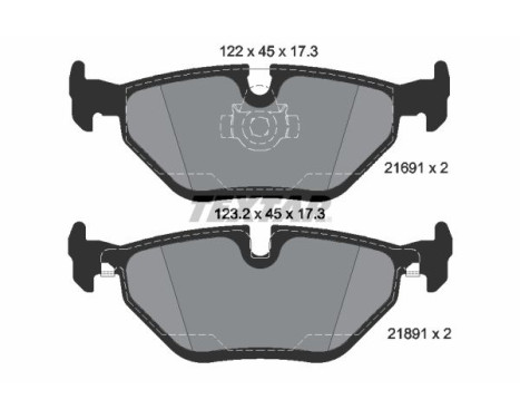 Brake Pad Set, disc brake 2169103 Textar, Image 3