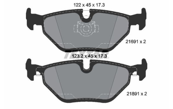 Brake Pad Set, disc brake 2169103 Textar, Image 2