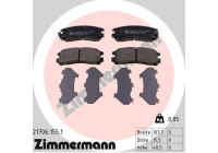 Brake Pad Set, disc brake 21706.155.1 Zimmermann