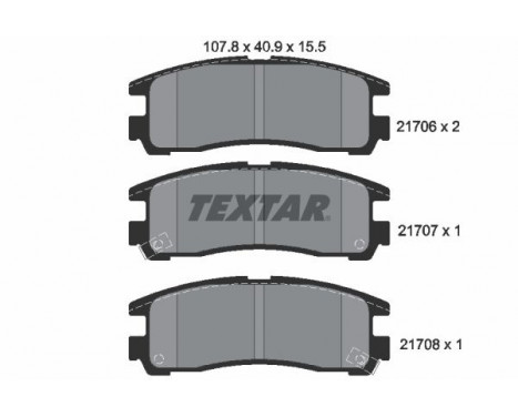 Brake Pad Set, disc brake 2170602 Textar