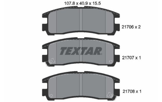 Brake Pad Set, disc brake 2170602 Textar