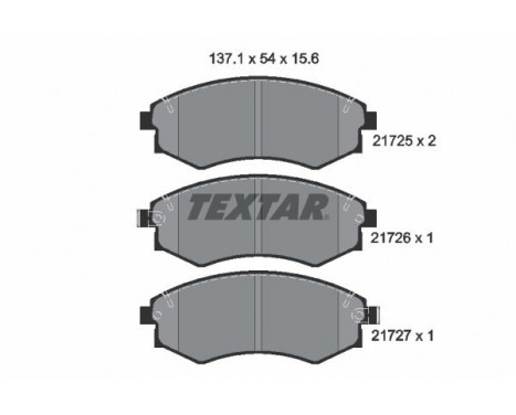 Brake Pad Set, disc brake 2172502 Textar