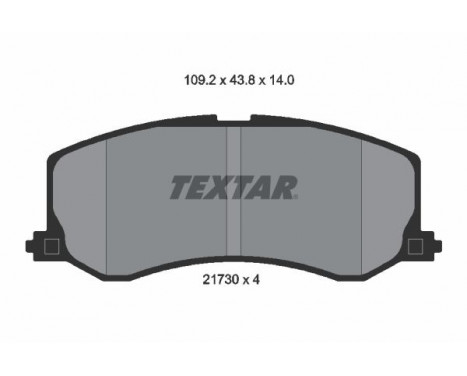 Brake Pad Set, disc brake 2173001 Textar