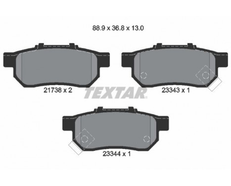 Brake Pad Set, disc brake 2173801 Textar