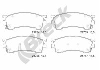 Brake pad set, disc brake 21754 00 701 10 Breck