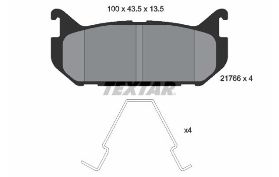 Brake Pad Set, disc brake 2176603 Textar, Image 2