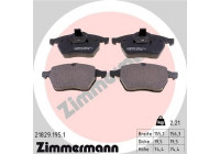 Brake Pad Set, disc brake 21829.195.1 Zimmermann