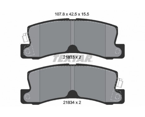 Brake Pad Set, disc brake 2183301 Textar