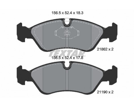 Brake Pad Set, disc brake 2186201 Textar, Image 2