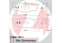 Brake Pad Set, disc brake 21866.195.1 Zimmermann