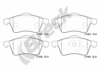 Brake pad set, disc brake 21883 00 701 00 Breck