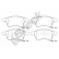 Brake pad set, disc brake 21883 00 701 00 Breck