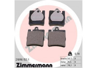 Brake Pad Set, disc brake 21898.155.1 Zimmermann