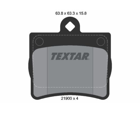 Brake Pad Set, disc brake 2190003 Textar, Image 2