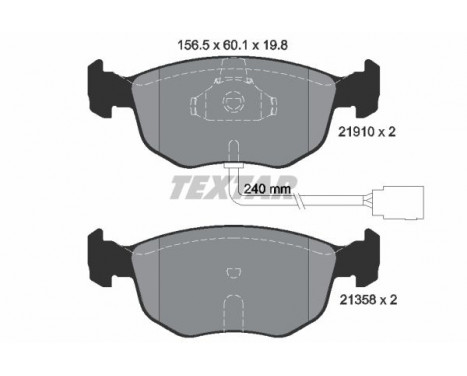 Brake Pad Set, disc brake 2191003 Textar